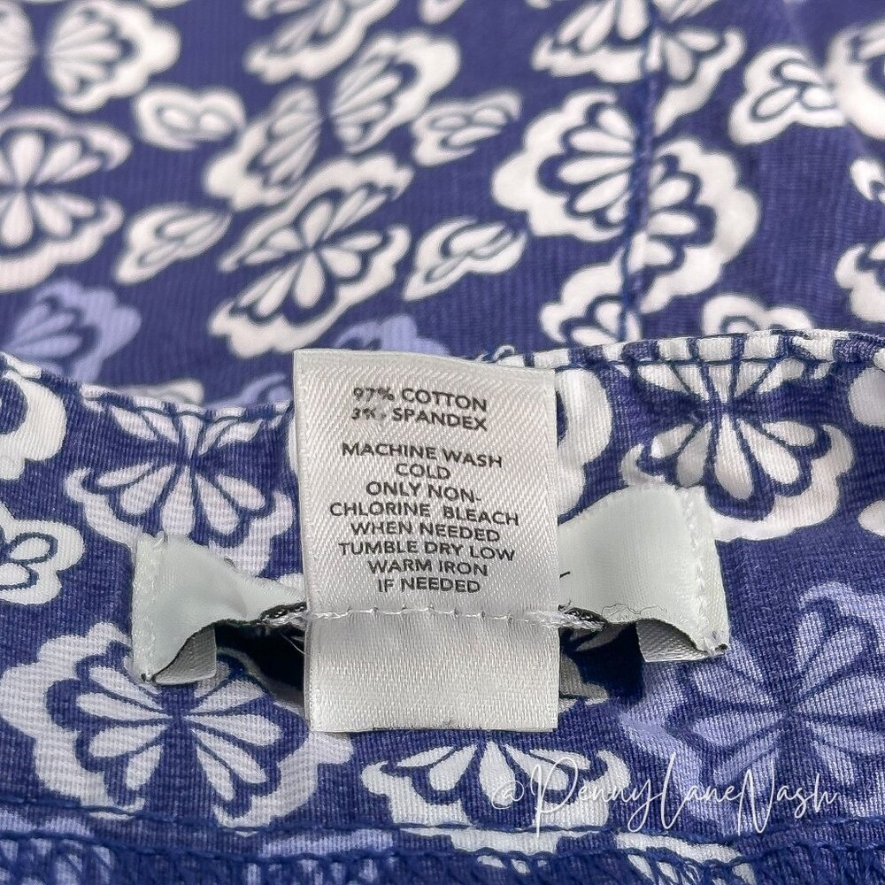 Ann Taylor Loft Patterned Shorts Blue/White - Picture 10 of 10